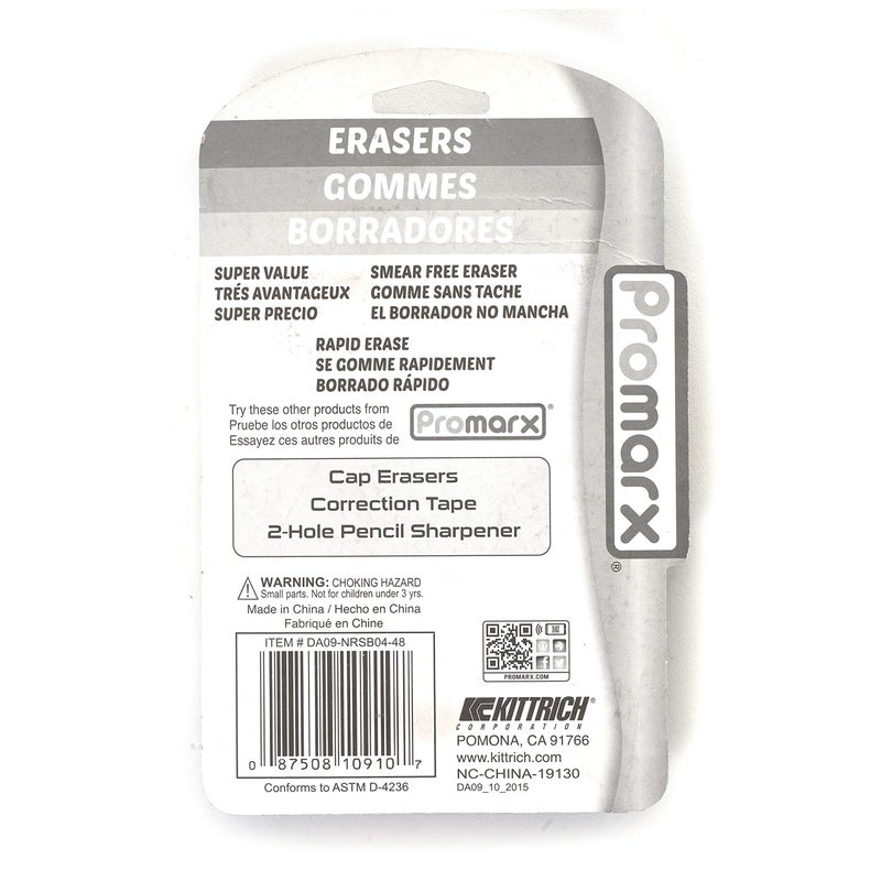 Promarx Pink Erasers, 4 Count (DA09-NRSB04-48) - Image 5